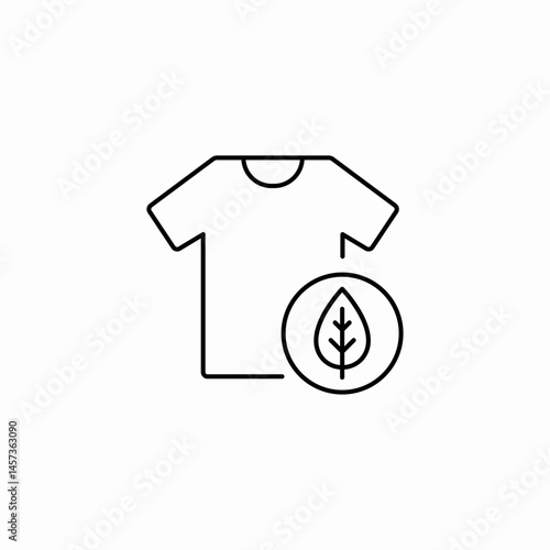 sustainable clothing material icon sign vector