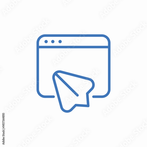 website cursor click icon sign vector