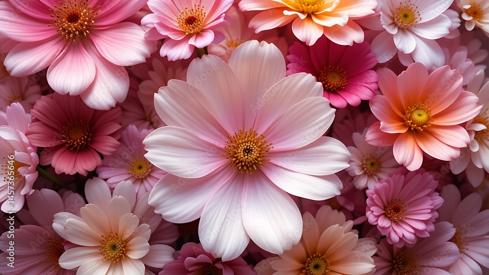 Pink Flower Pattern Bunch Background Wallpaper Pink Flower Pattern Bunch Background Wallpaper