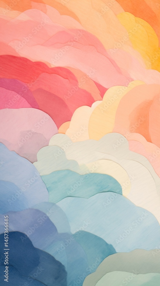 Fototapeta premium Abstract painting pattern cloud.