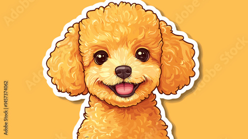 Playful Poodle Portrait: a whimsical image of a delightful poodle radiating joy and charm, the perfect embodiment of cuteness.