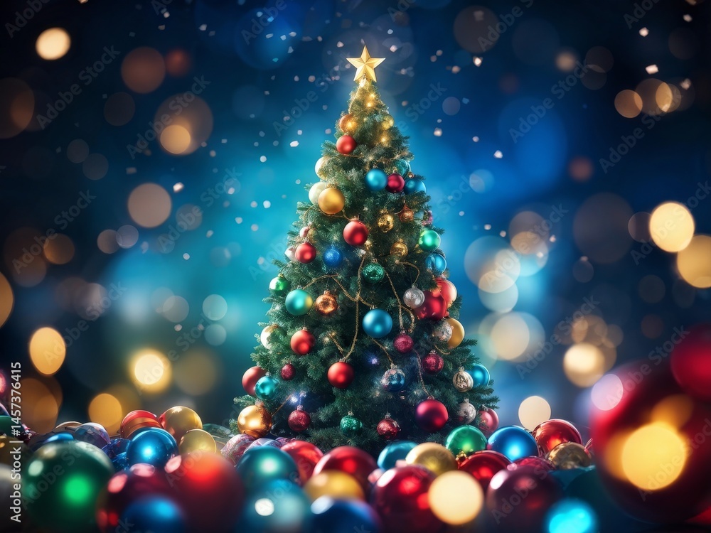 christmas tree with colorful lights on the background christmas tree with colorful lights on the background