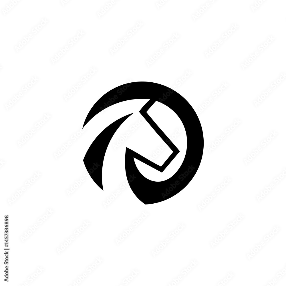 letter O horse logo letter O horse logo