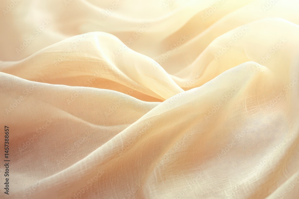 Obraz premium Soft, flowing fabric with delicate light catches.