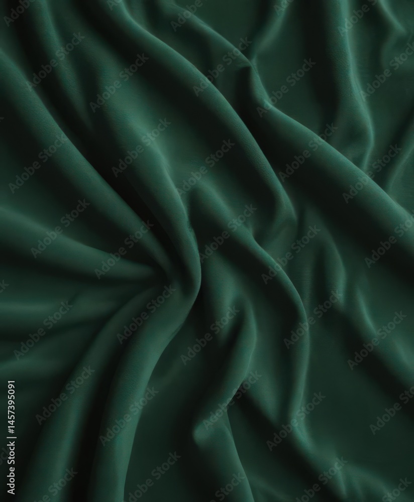 Fototapeta premium Deep emerald velvet fabric swatch Close-up texture shot , fabric swatch, texture, deep emerald
