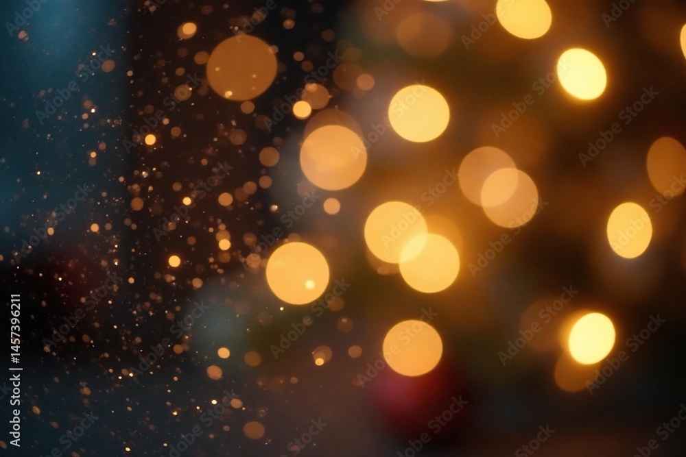 Fototapeta premium soft gold bokeh twinkle lights, festive holiday cheer, soft, xmas