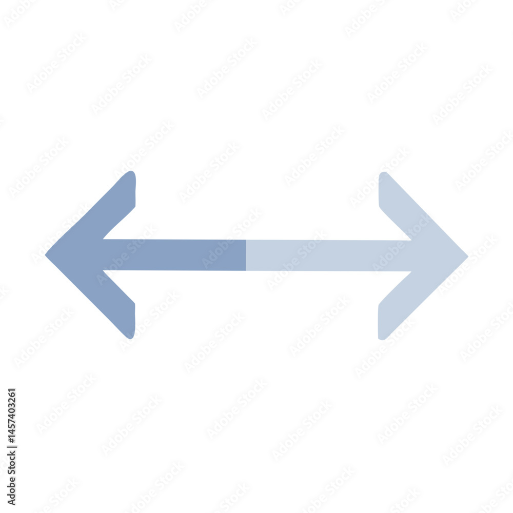Double arrow pointing left and right in soft blue gradient Double arrow pointing left and right in soft blue gradient