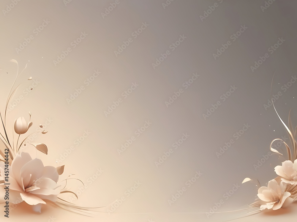 Modern Glowing Flower with Elegant Curves and Wave Simple and Elegant Background Modern Glowing Flower with Elegant Curves and Wave Simple and Elegant Background