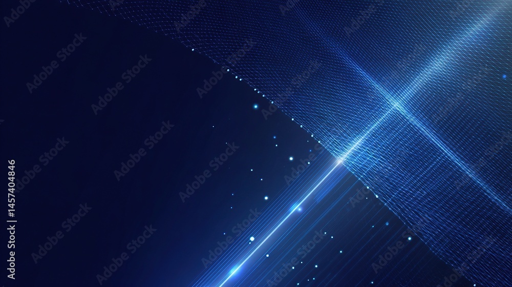 Obraz premium Dark Navy Blue Background with Subtle Tech Grid Design Elements