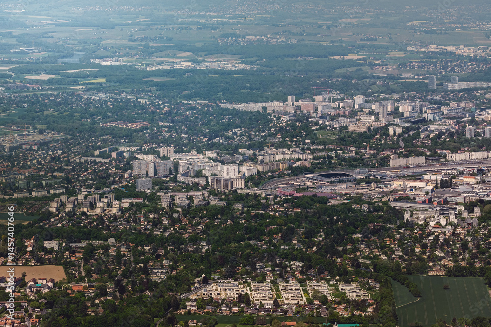 Fototapeta premium Stade de Genève depuis le Salève