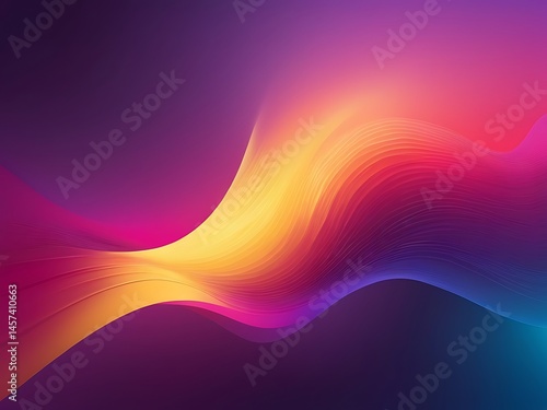 Modern Abstract Curves and Wave Multi-Color Gradient Background - Smooth and Elegant Design
