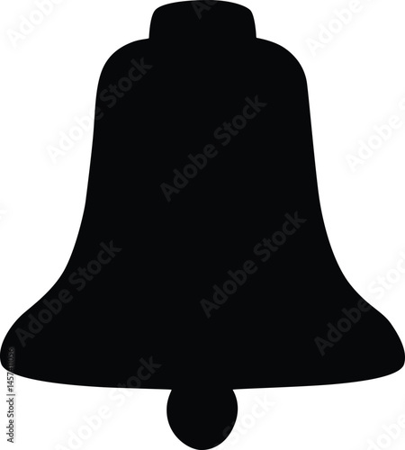 Bell Silhouette Design On White Background
