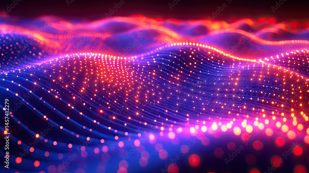 Abstract glowing wave pattern. Abstract glowing wave pattern.