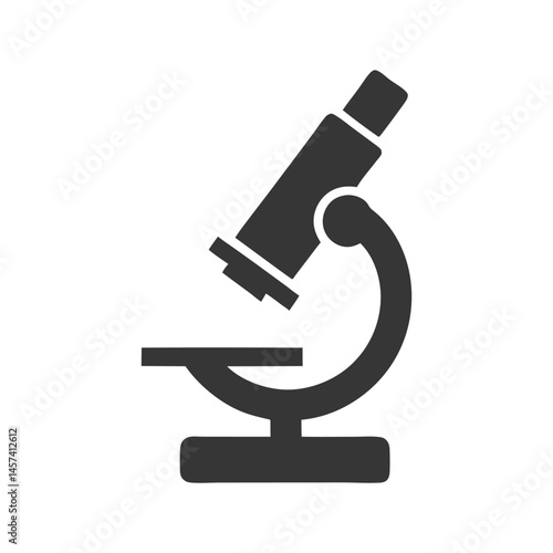 classic microscope silhouette icon