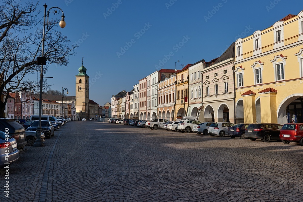 Litomysl town main street view, Czechia