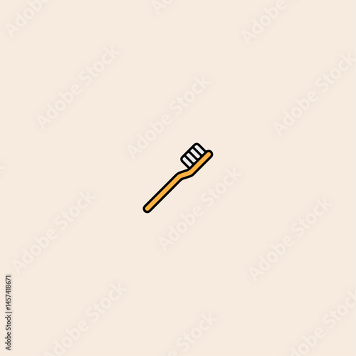 Toothbrush icon flat vector design. 