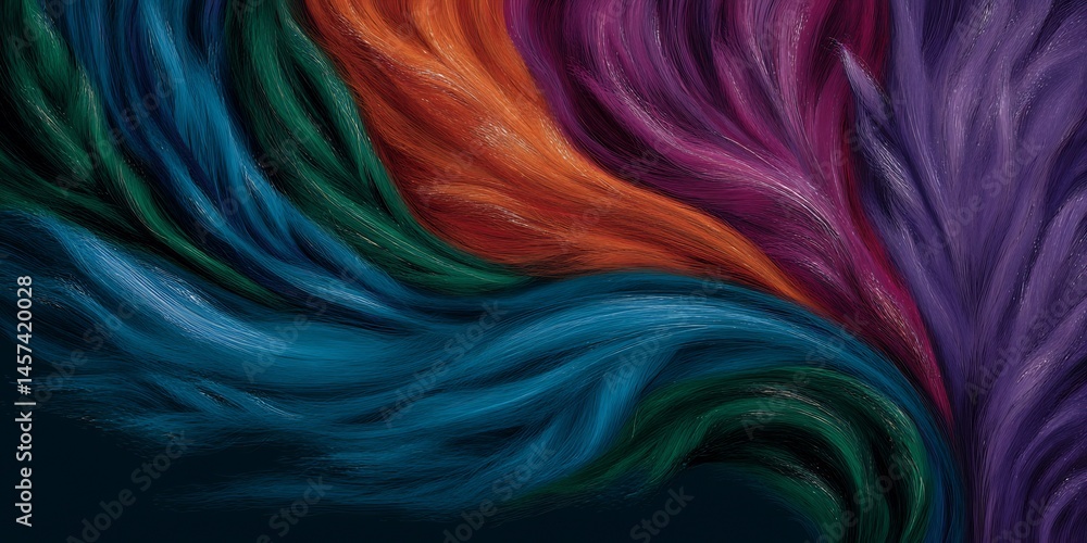 Fototapeta premium abstract vibrant colors flowing in soft curves