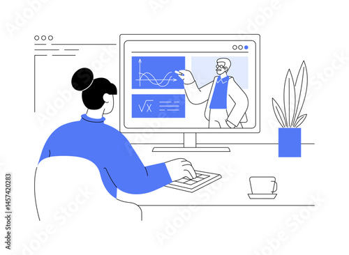 School program tutor isolated cartoon vector illustrations.