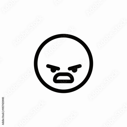 face angry icon sign vector