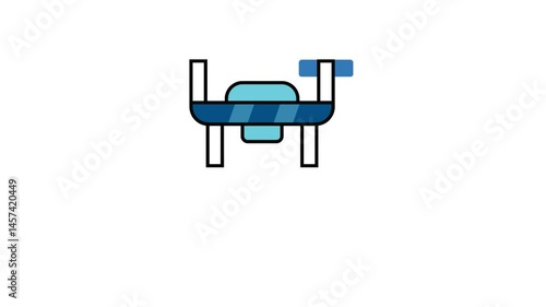 Drone technology icon motion video illustration suitable to your brand, drone, template, animation, cartoon, marketing, cyber, business, and more
