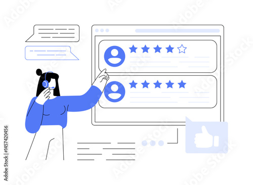 Customer feedback isolated cartoon vector illustrations.