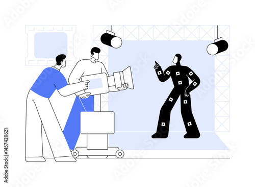 Green screen technology isolated cartoon vector illustrations.