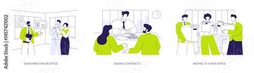 Successful entrepreneurship isolated cartoon vector illustrations se