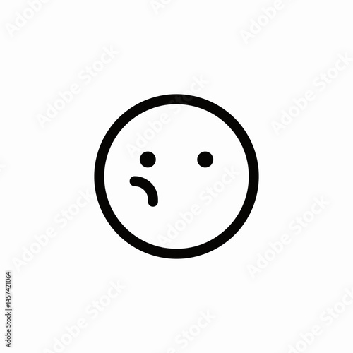 face frowning open icon sign vector