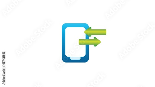 Technology icon motion video illustration suitable to your brand, networking, mobile animation, template, data, business, connect, social media, and more