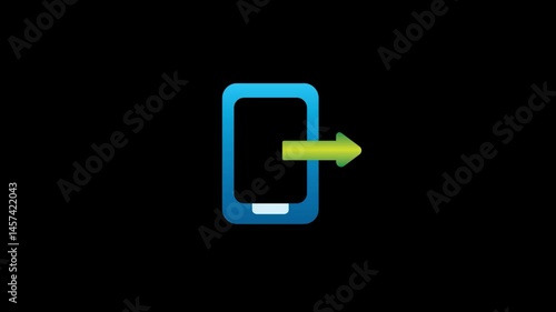 Technology icon motion video illustration suitable to your brand, template, handphone, message, inbox, tehnology design, business, and more