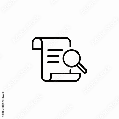 magnifier text icon sign vector