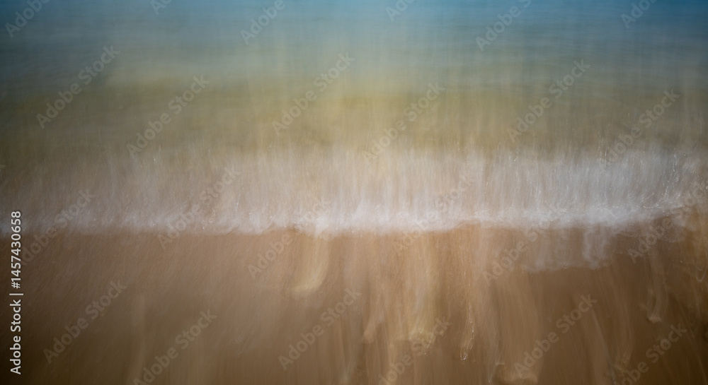 Abstract motion blur of ocean waves. Nature art background