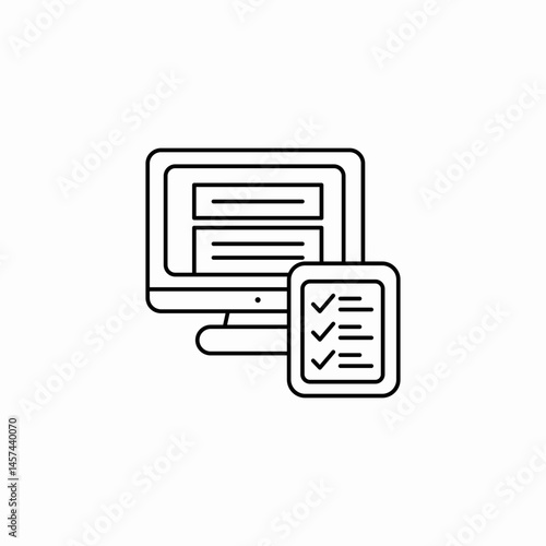 online form icon sign vector