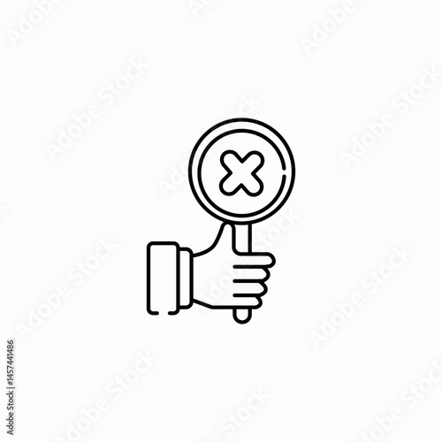 reject strike icon sign vector