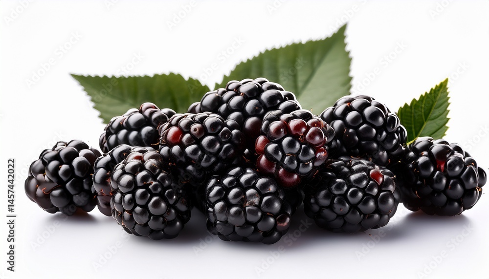 blackberry on white background blackberry on white background