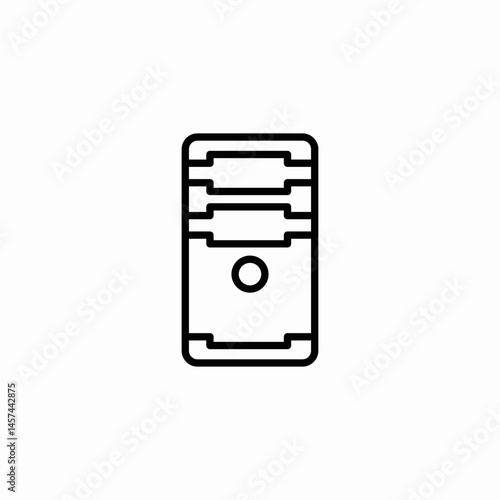 server rack icon sign vector