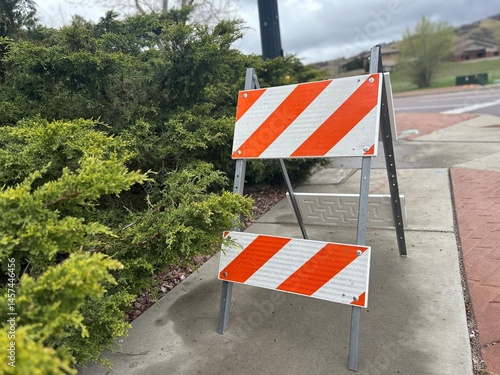 Sidewalk Closure Construction Barrier 