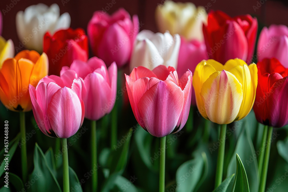 Obraz premium intricate textures and vibrant details of spring flowers