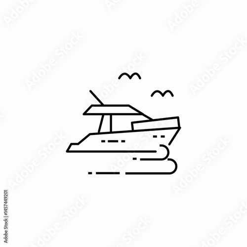 yacht boat icon sign vector
