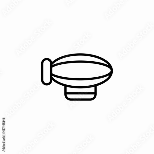 zeppelin airship icon sign vector