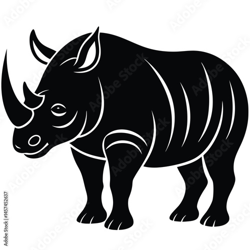 rhino isolated on white