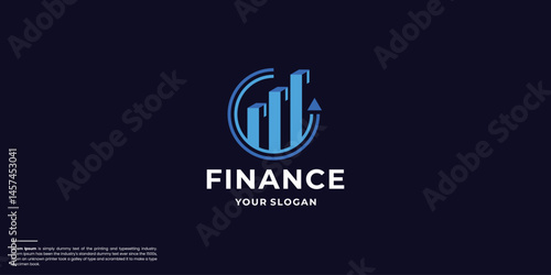 finance logo creative arrow and diagram investment.