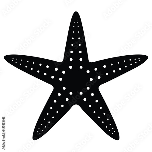 starfish on black background