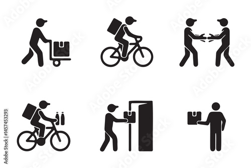 Delivery Service Icons Set for Modern Logistics
