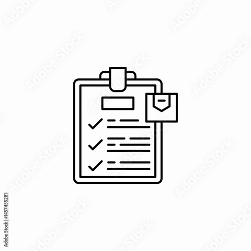 inspection report icon sign vector