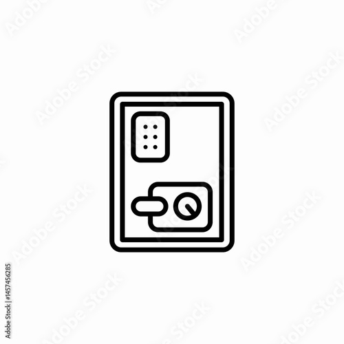 safe box icon sign vector