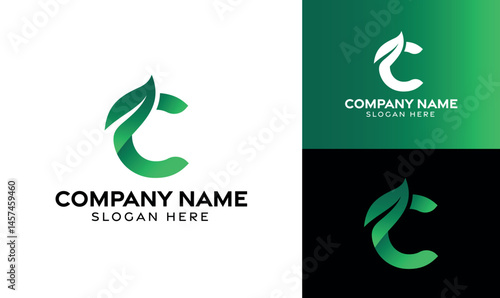 Letter C Leaf Wellnes Logo Art & Illustration