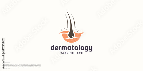 Hair growth logo design with creative drip concept.