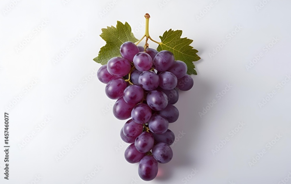 Fototapeta premium Purple grape isolated on white background