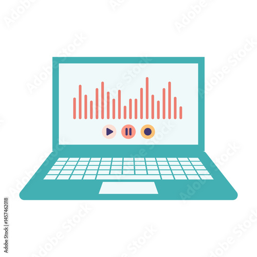 Podcast Tools including Microphones, laptops, Headphones, and Recording Equipment
